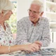 Couple solving a puzzle